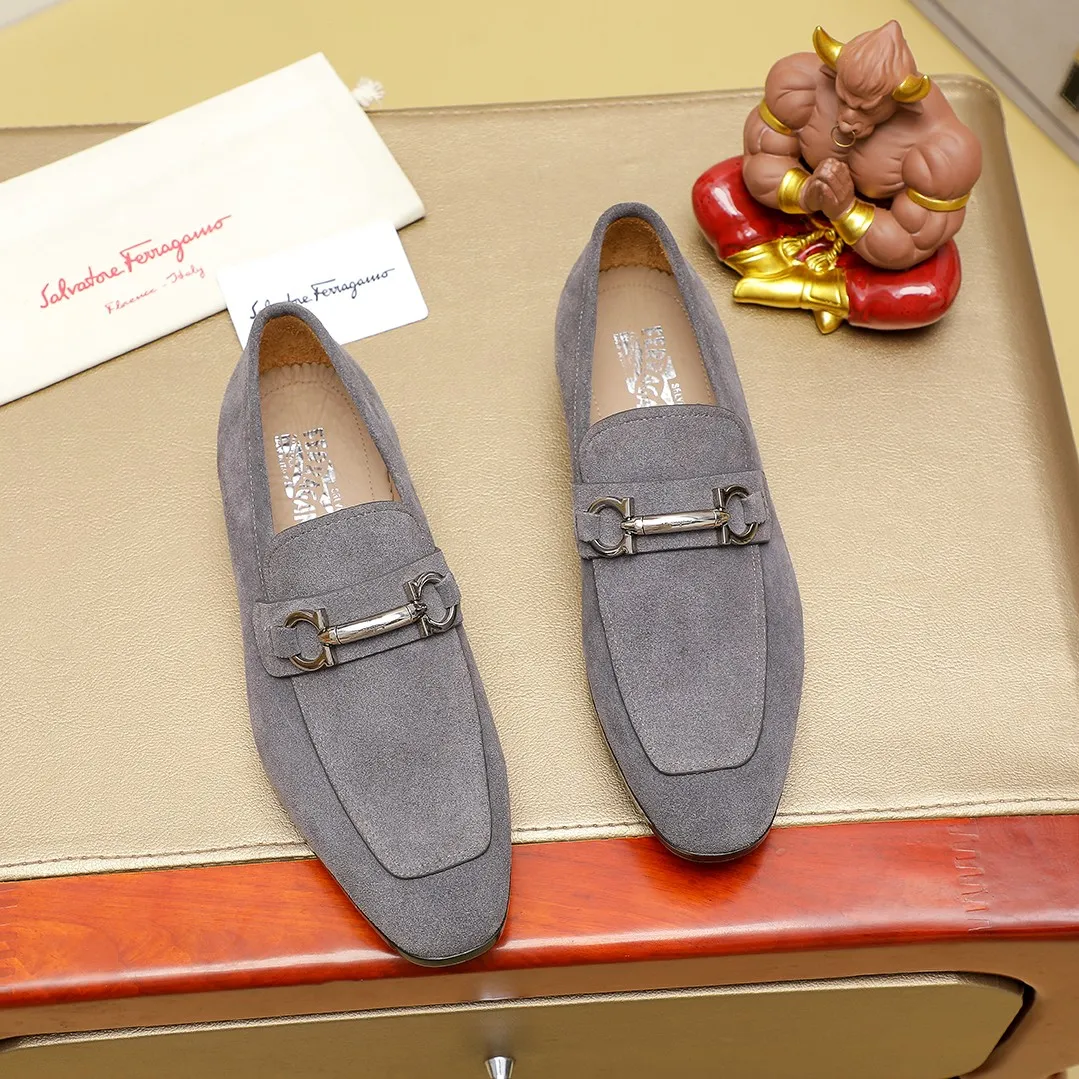 Men's shoes 💰600 🕷🕷🐂【Ferragamo】 Popular fashionable casual shoes🇨🇳Official website counter 1:1 production, original mold opening💯Good quality can be seen, imported high-end first-layer pebbled calfskin, water-dyed🐂leather lining🌿very clear texture, high-quality waterproof, non-slip and wear-resistant outsole🎋high quality and low price, truly handmade🍓, 7 colors available! Code number 38-44 (45. To be customized)